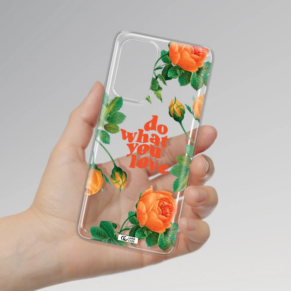 a close up of flowers Samsung A53 Clear TPU Case