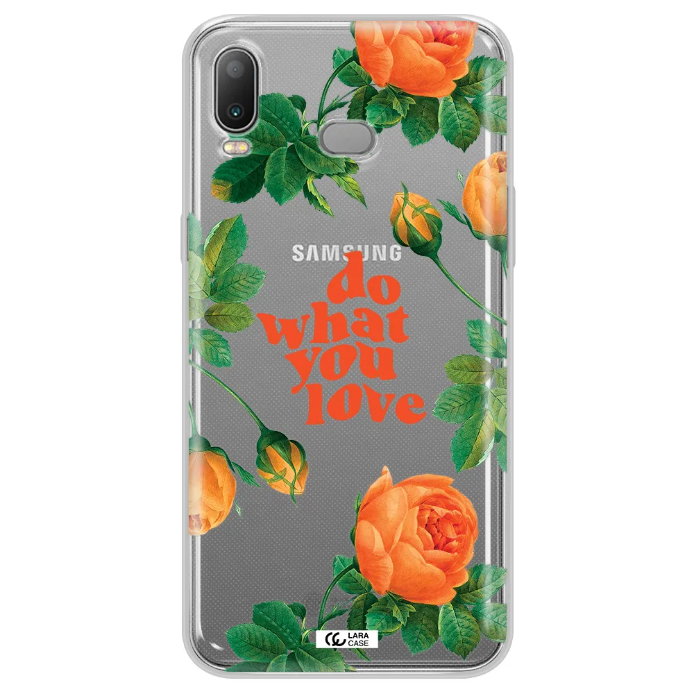 a close up of flowers Samsung A6S Clear TPU Case