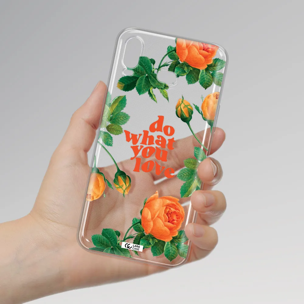 a close up of flowers Samsung A6S Clear TPU Case