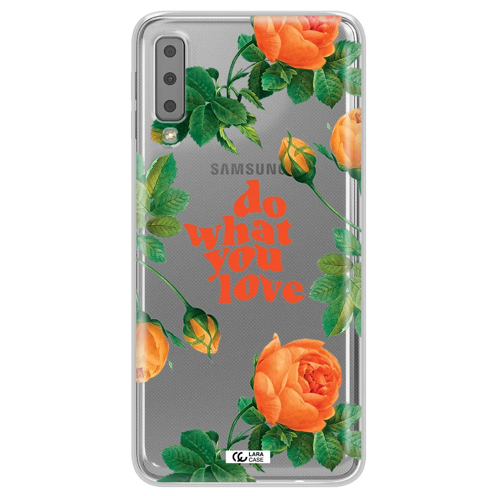 a close up of flowers Samsung A7 2018 Clear TPU Case