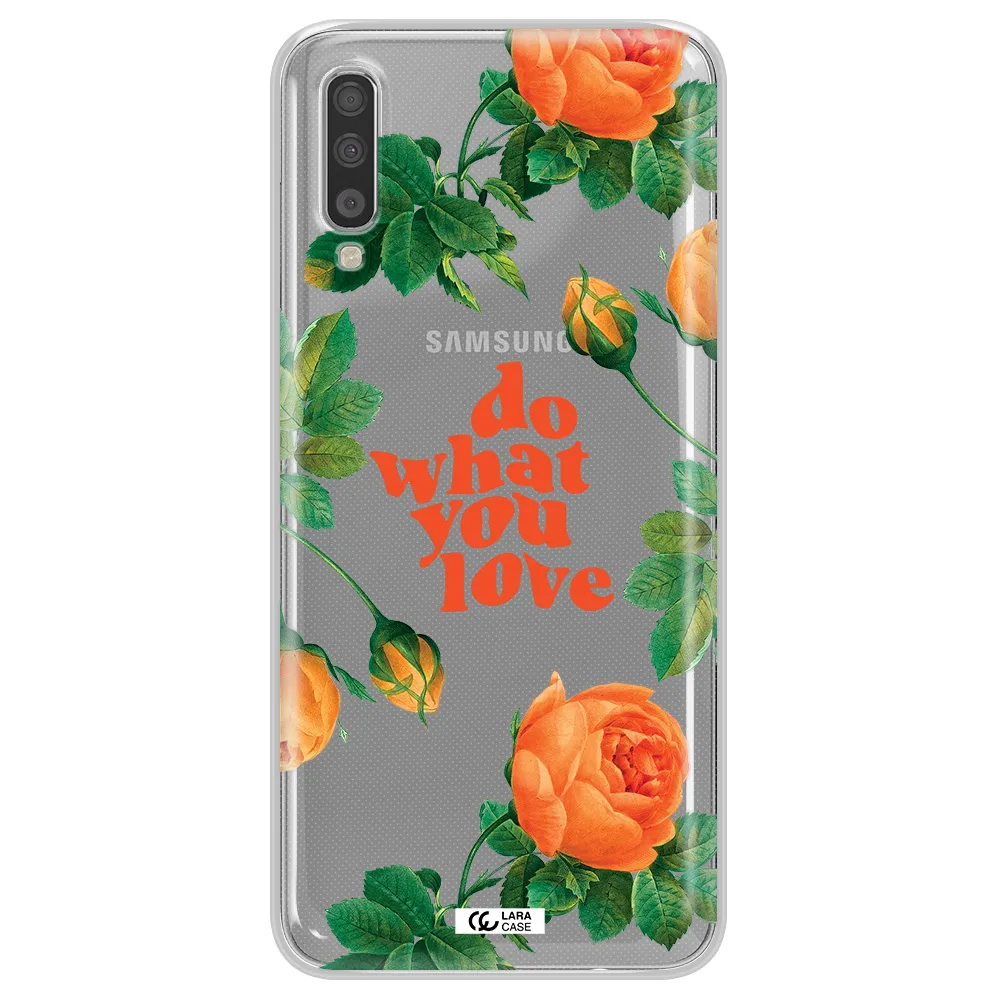A Close Up Of Flowers Samsung A70S Clear Tpu Case