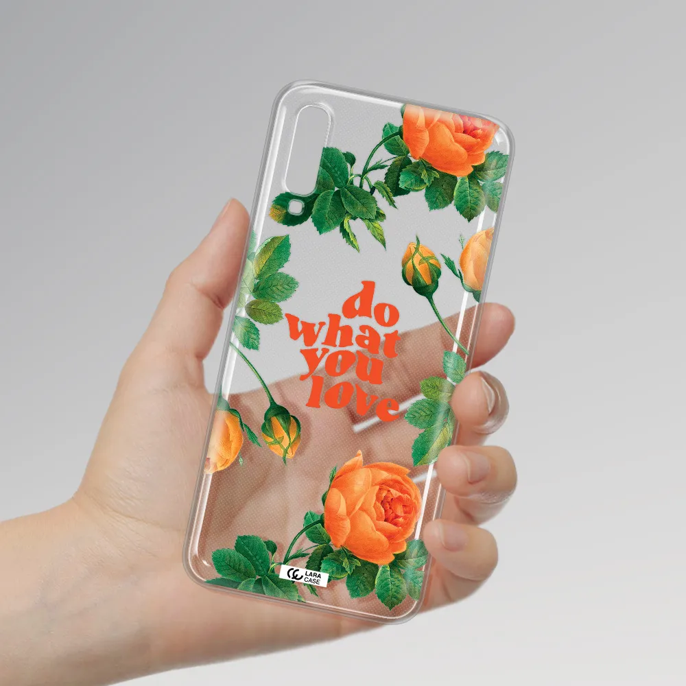 A Close Up Of Flowers Samsung A70S Clear Tpu Case