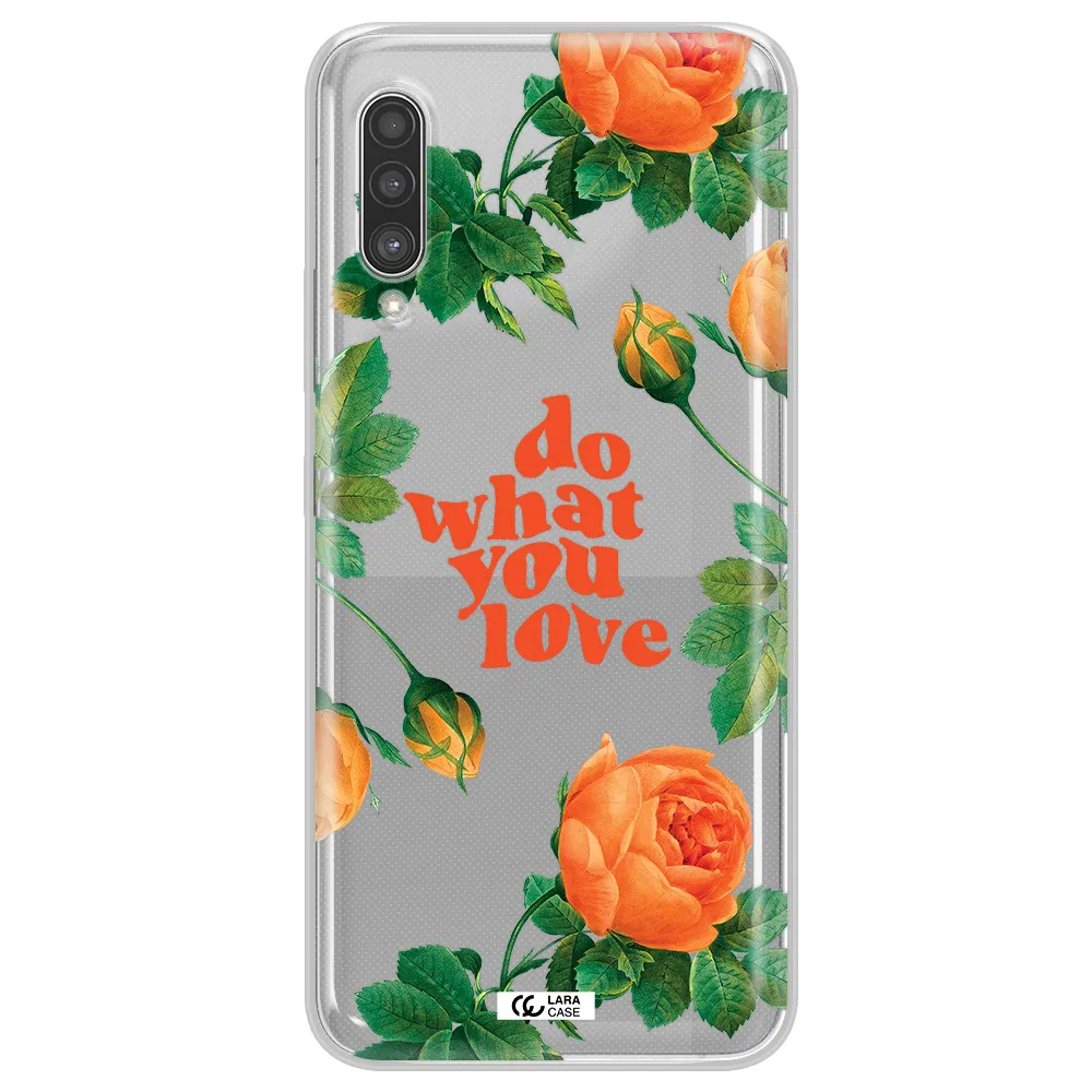 a close up of flowers Samsung A90 Clear TPU Case