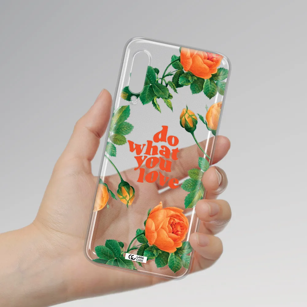 a close up of flowers Samsung A90 Clear TPU Case