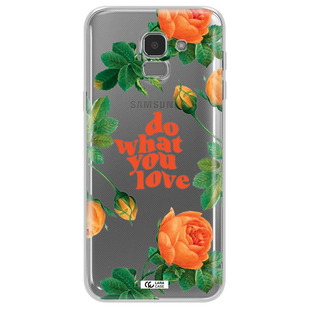 a close up of flowers Samsung J6 Clear TPU Case