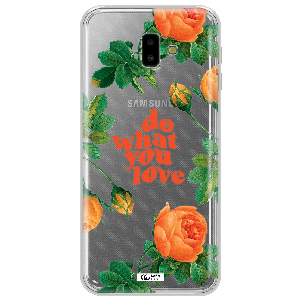 a close up of flowers Samsung J6 Plus Clear TPU Case