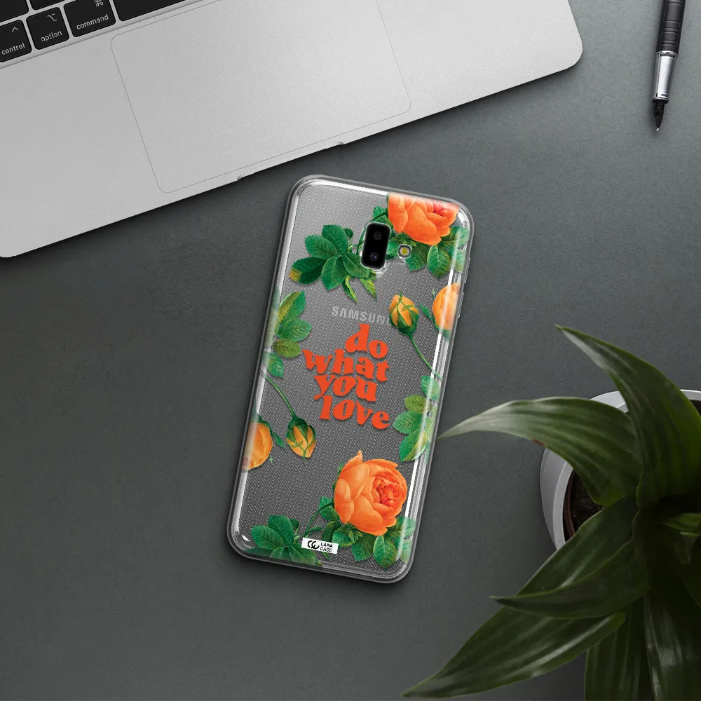 a close up of flowers Samsung J6 Plus Clear TPU Case