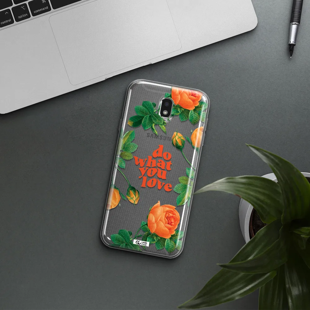 a close up of flowers Samsung J7 Pro Clear TPU Case