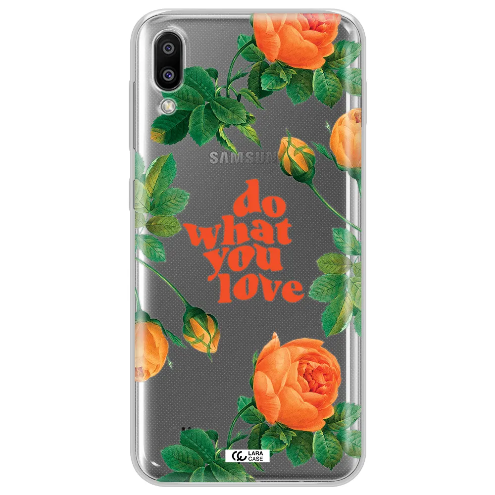 a close up of flowers Samsung M10 Clear TPU Case