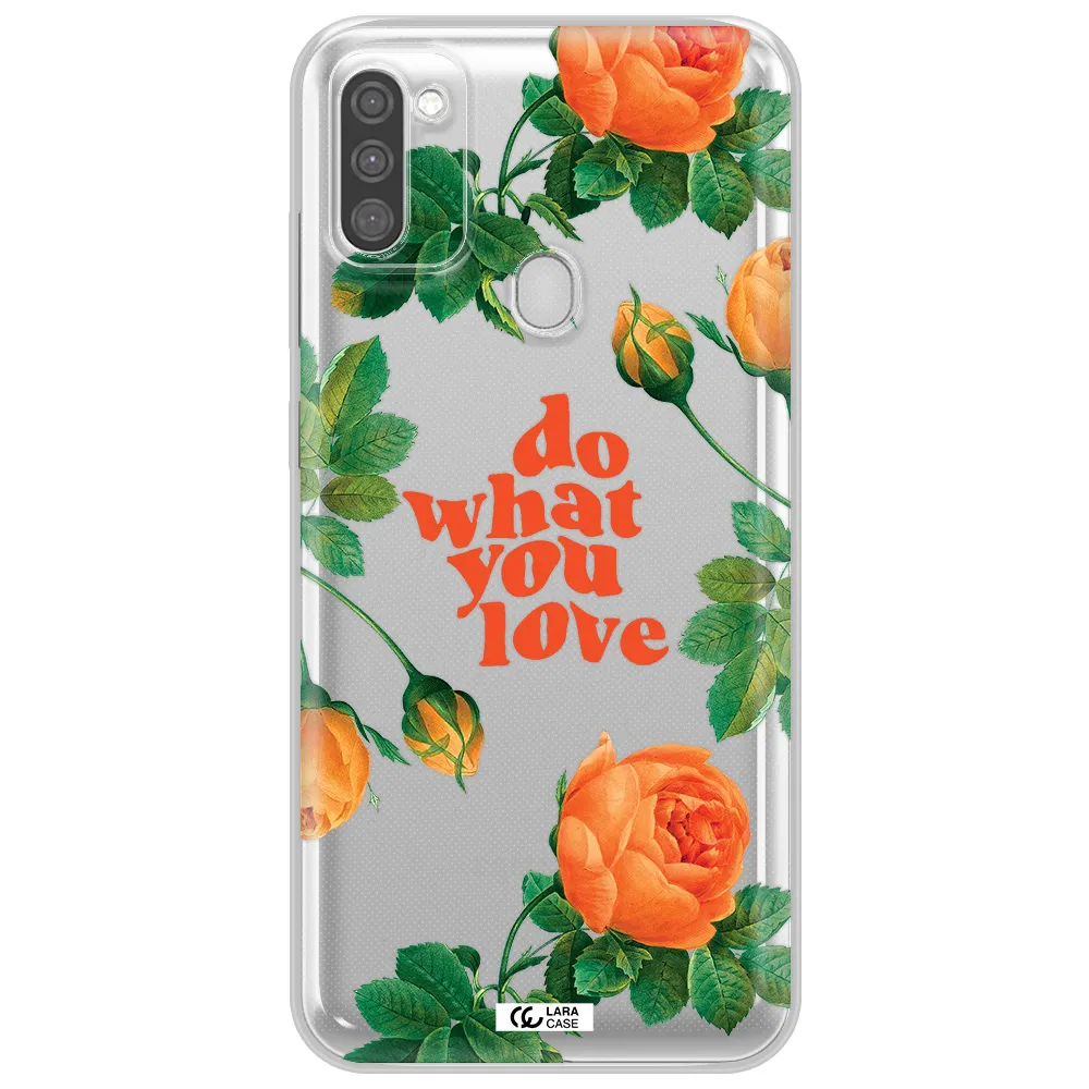 a close up of flowers Samsung M11 Clear TPU Case