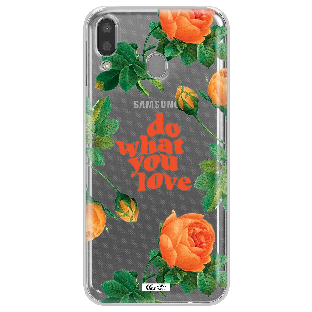 a close up of flowers Samsung M20 Clear TPU Case