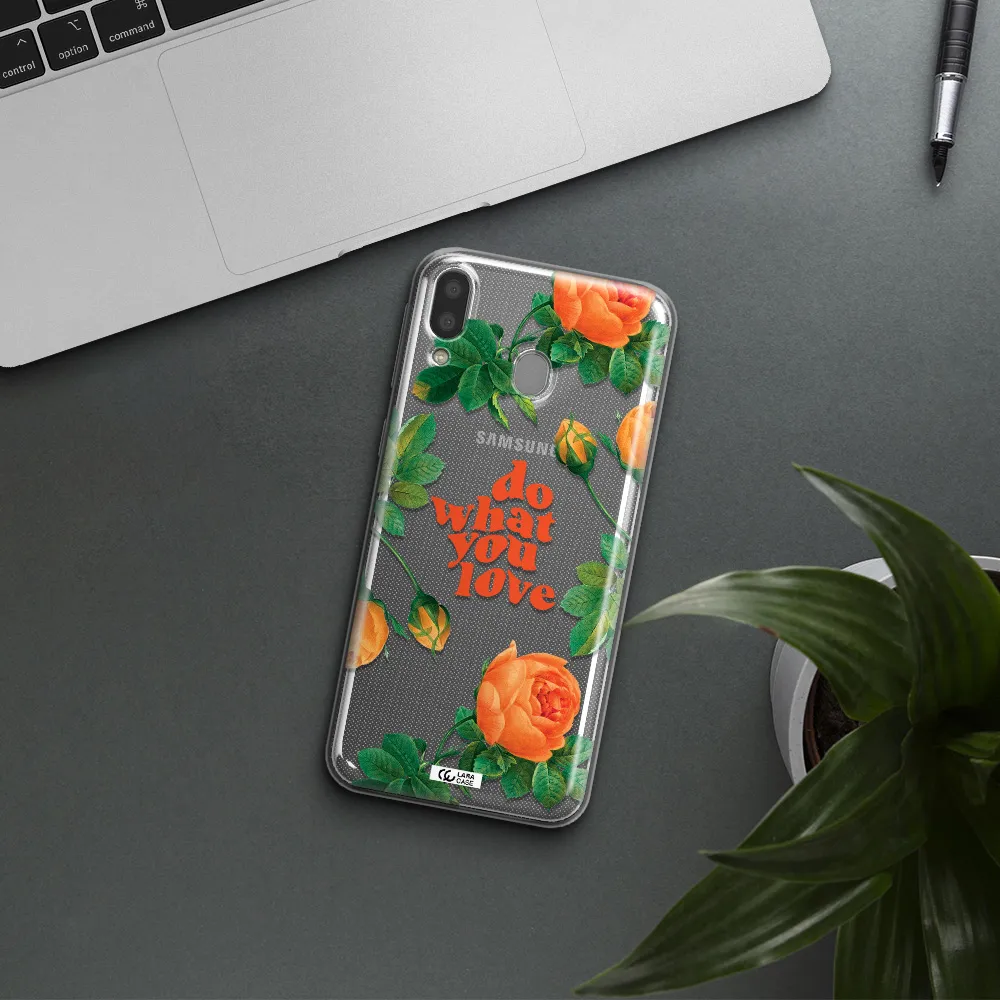 a close up of flowers Samsung M20 Clear TPU Case