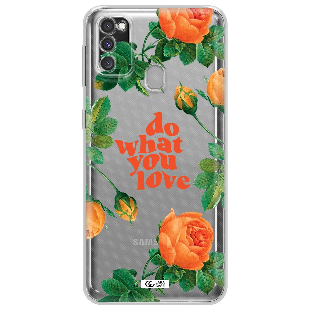 a close up of flowers Samsung M30S Clear TPU Case