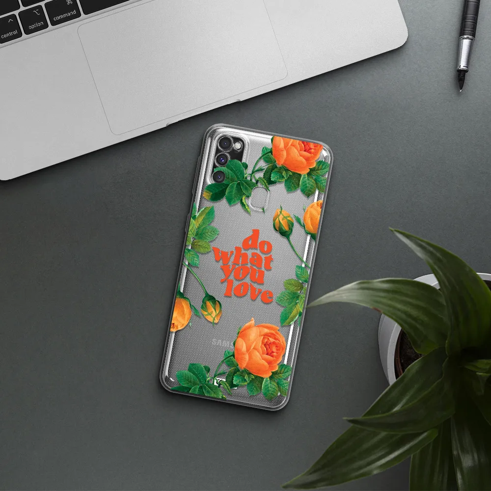 a close up of flowers Samsung M30S Clear TPU Case