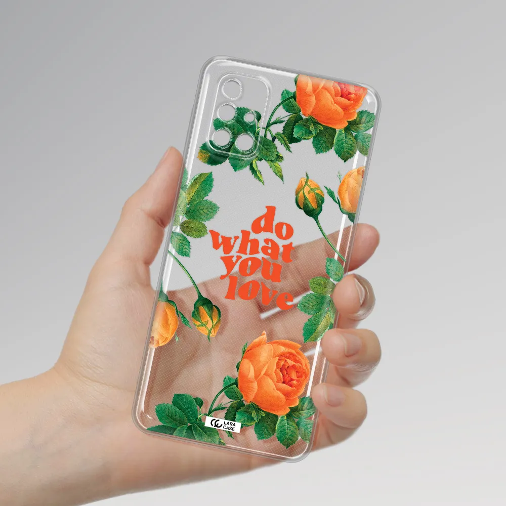 a close up of flowers Samsung M31S Clear TPU Case