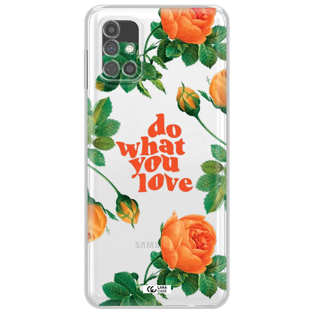 a close up of flowers Samsung M51 Clear TPU Case