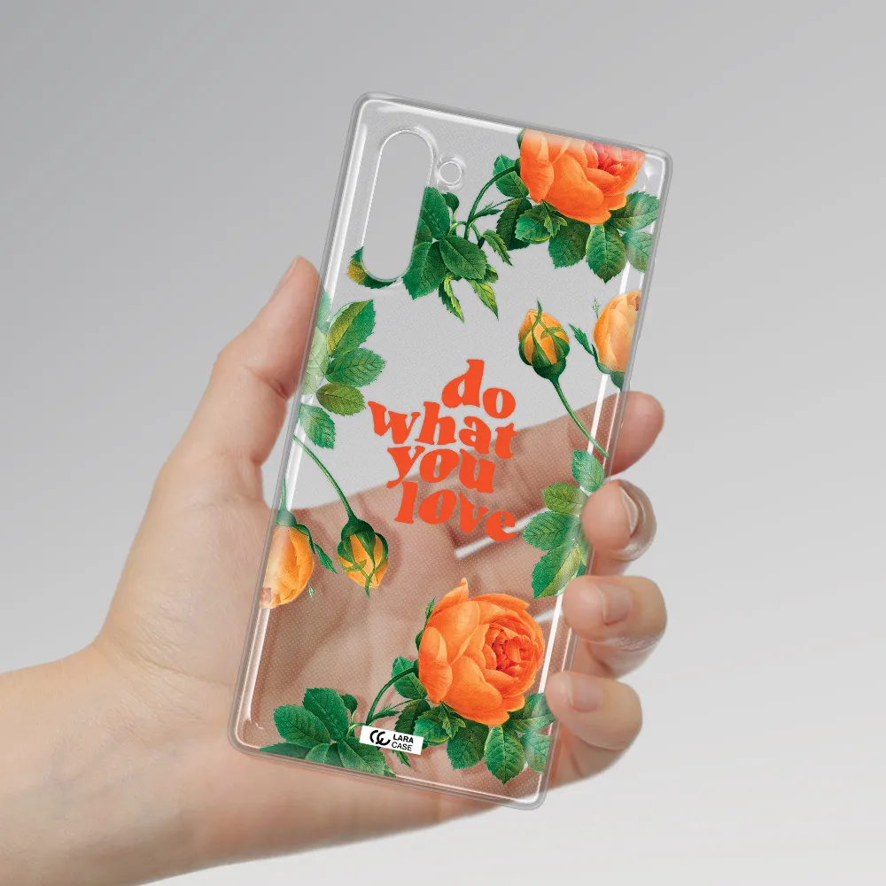 a close up of flowers Samsung Note 10 Clear TPU Case