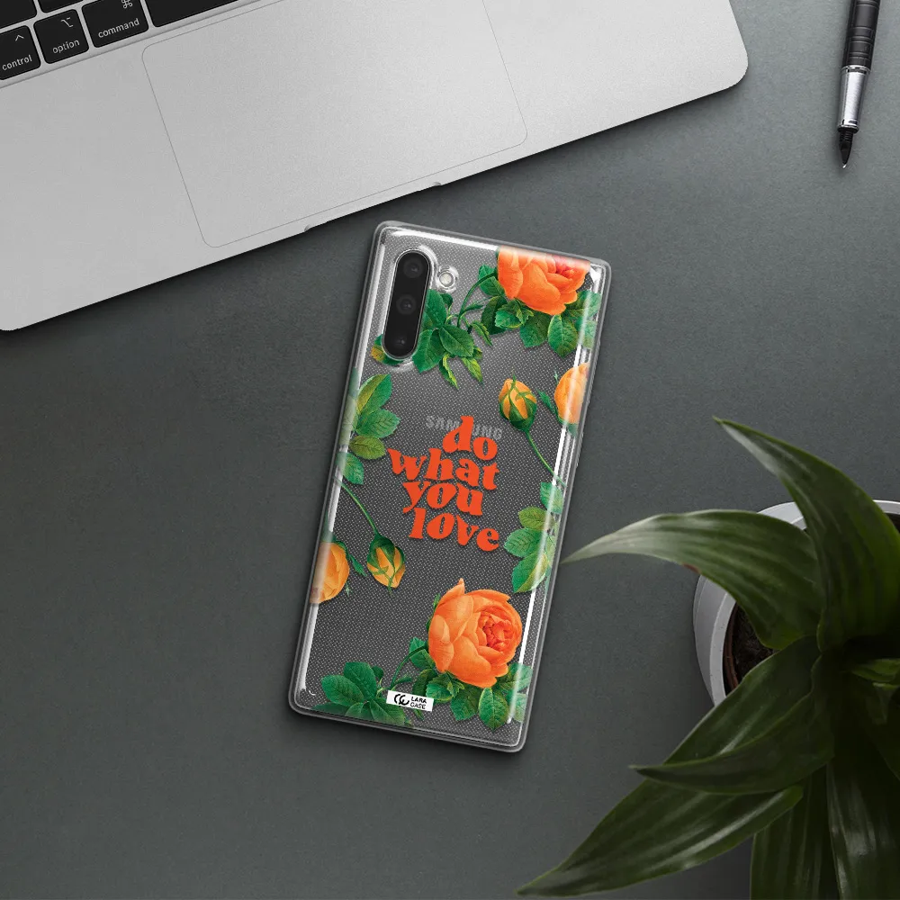 a close up of flowers Samsung Note 10 Clear TPU Case