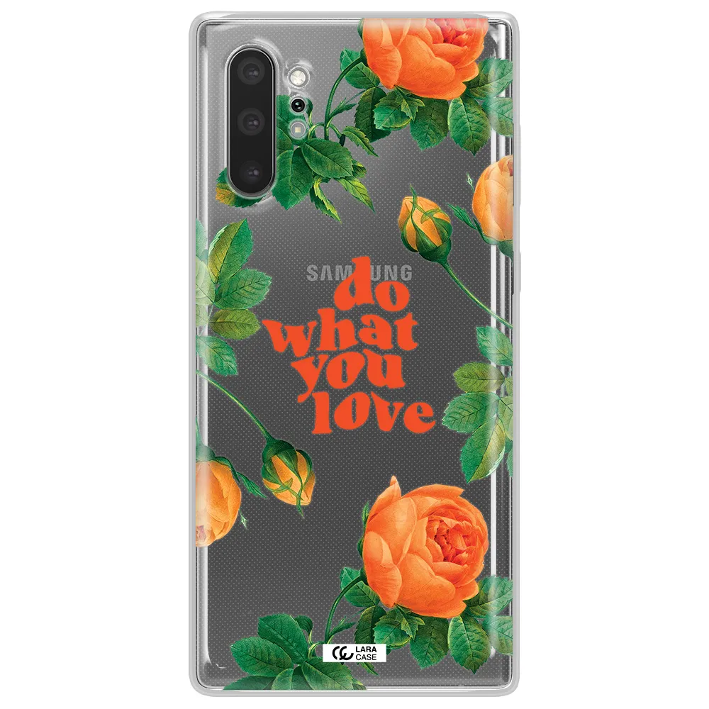 a close up of flowers Samsung Note 10 Plus Clear TPU Case