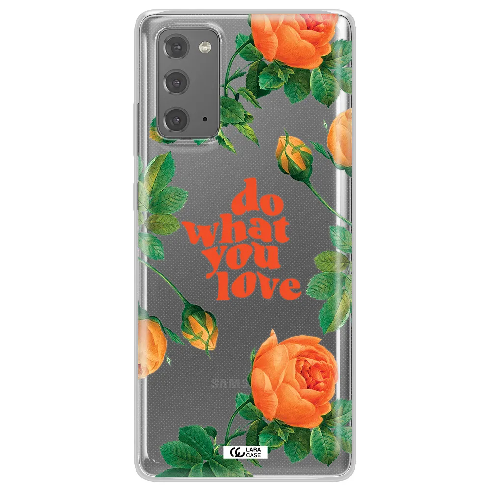 a close up of flowers Samsung Note 20 Clear TPU Case