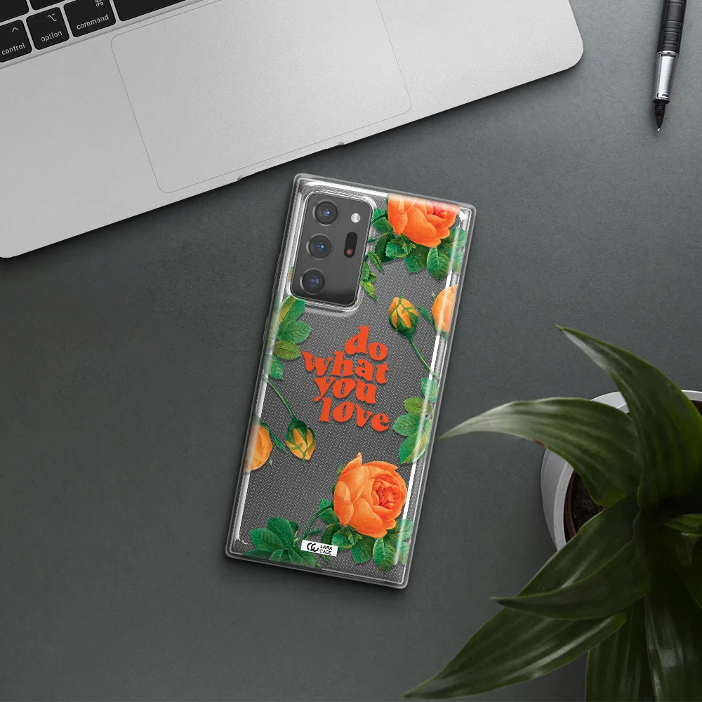 a close up of flowers Samsung Note 20 Ultra Clear TPU Case