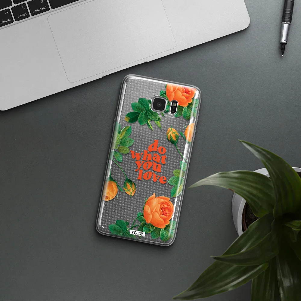 a close up of flowers Samsung Note 5 Clear TPU Case