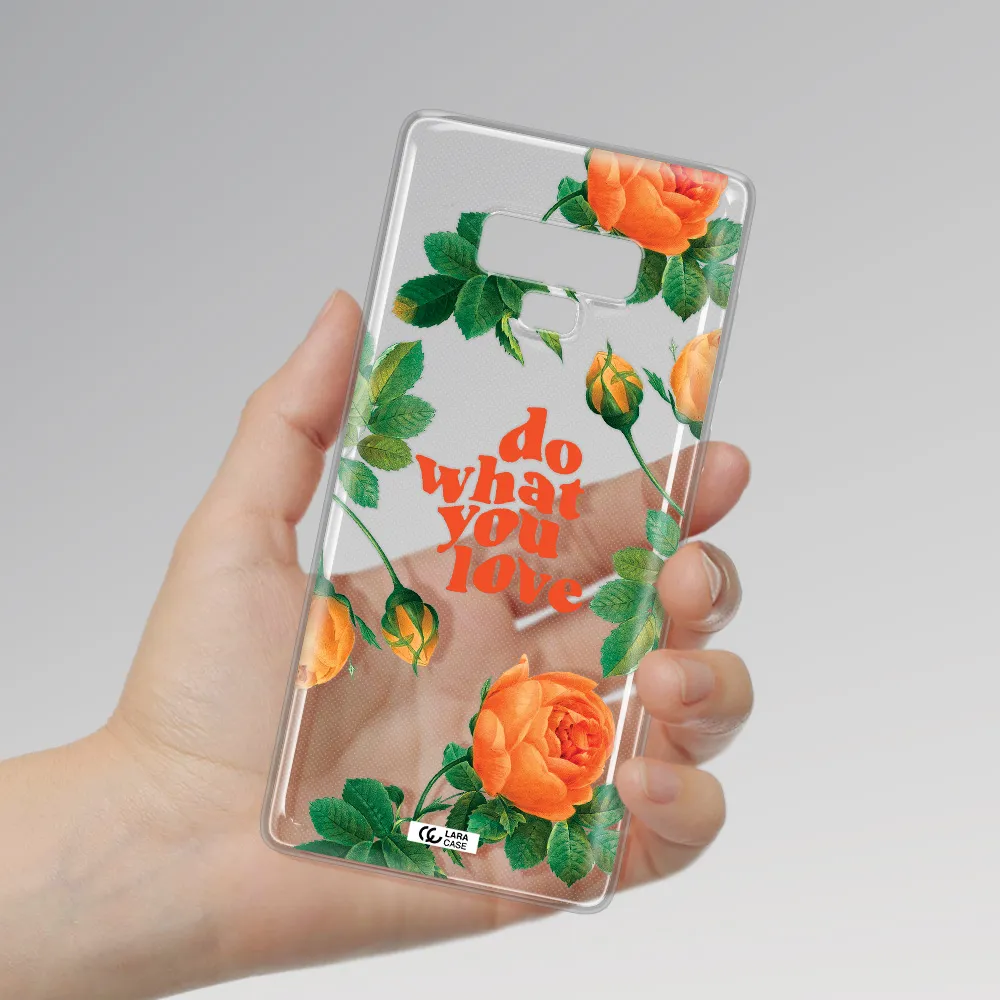 a close up of flowers Samsung Note 9 Clear TPU Case