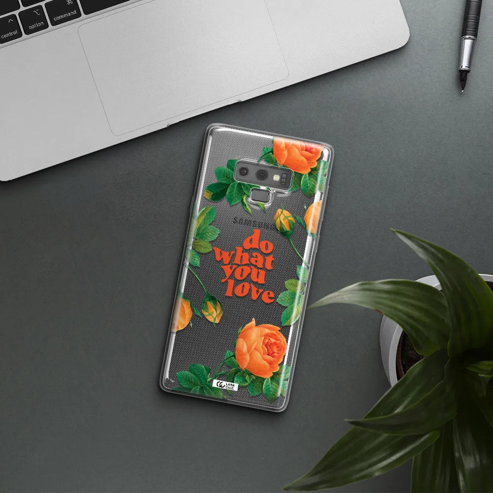 a close up of flowers Samsung Note 9 Clear TPU Case