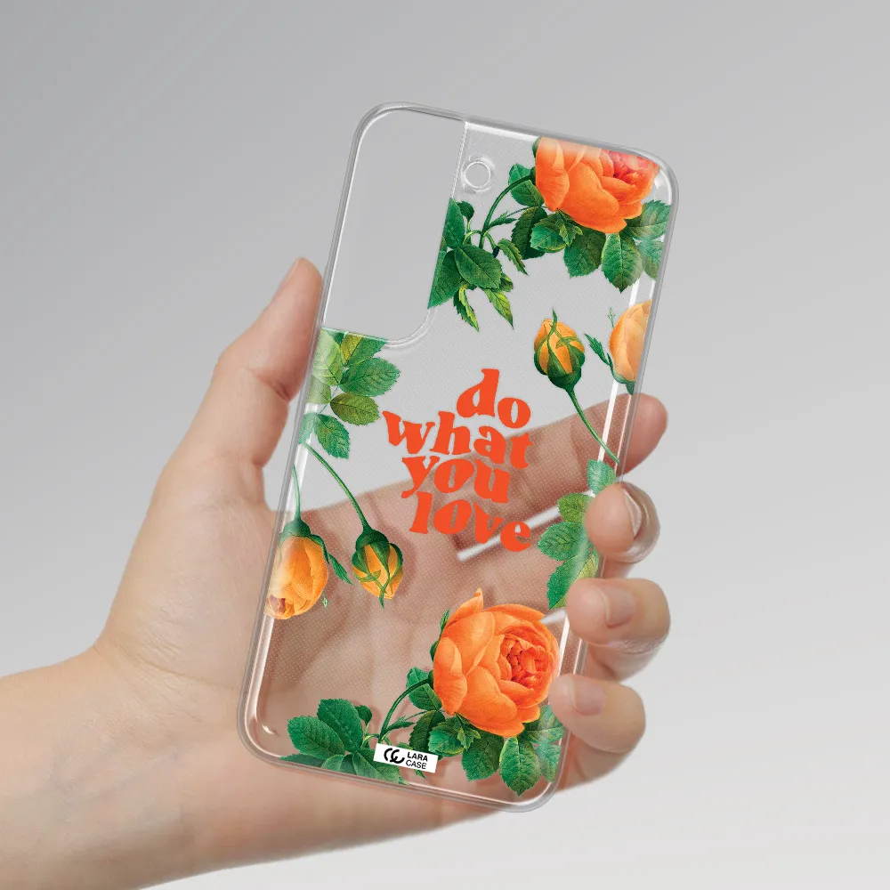 a close up of flowers Samsung S 22 Clear TPU Case