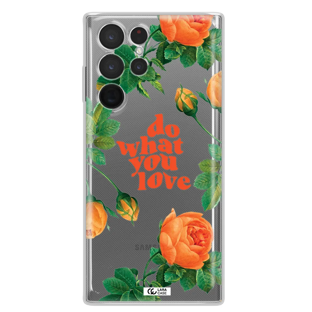 a close up of flowers Samsung S 22 Ultra Clear TPU Case