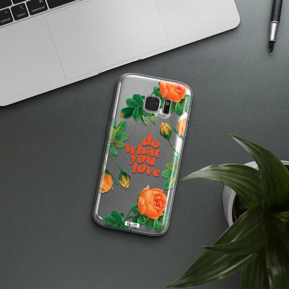 a close up of flowers Samsung S 7 Clear TPU Case