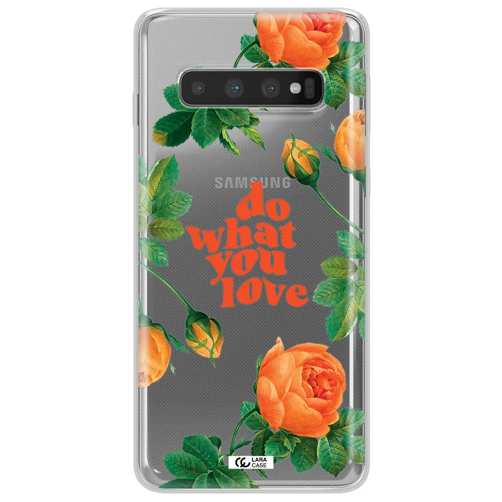 a close up of flowers Samsung S10 Plus Clear TPU Case