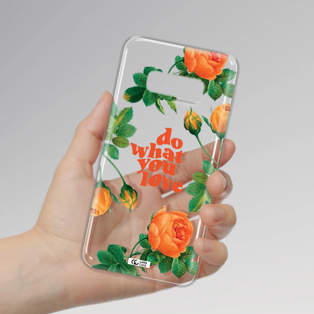 a close up of flowers Samsung S10e Clear TPU Case