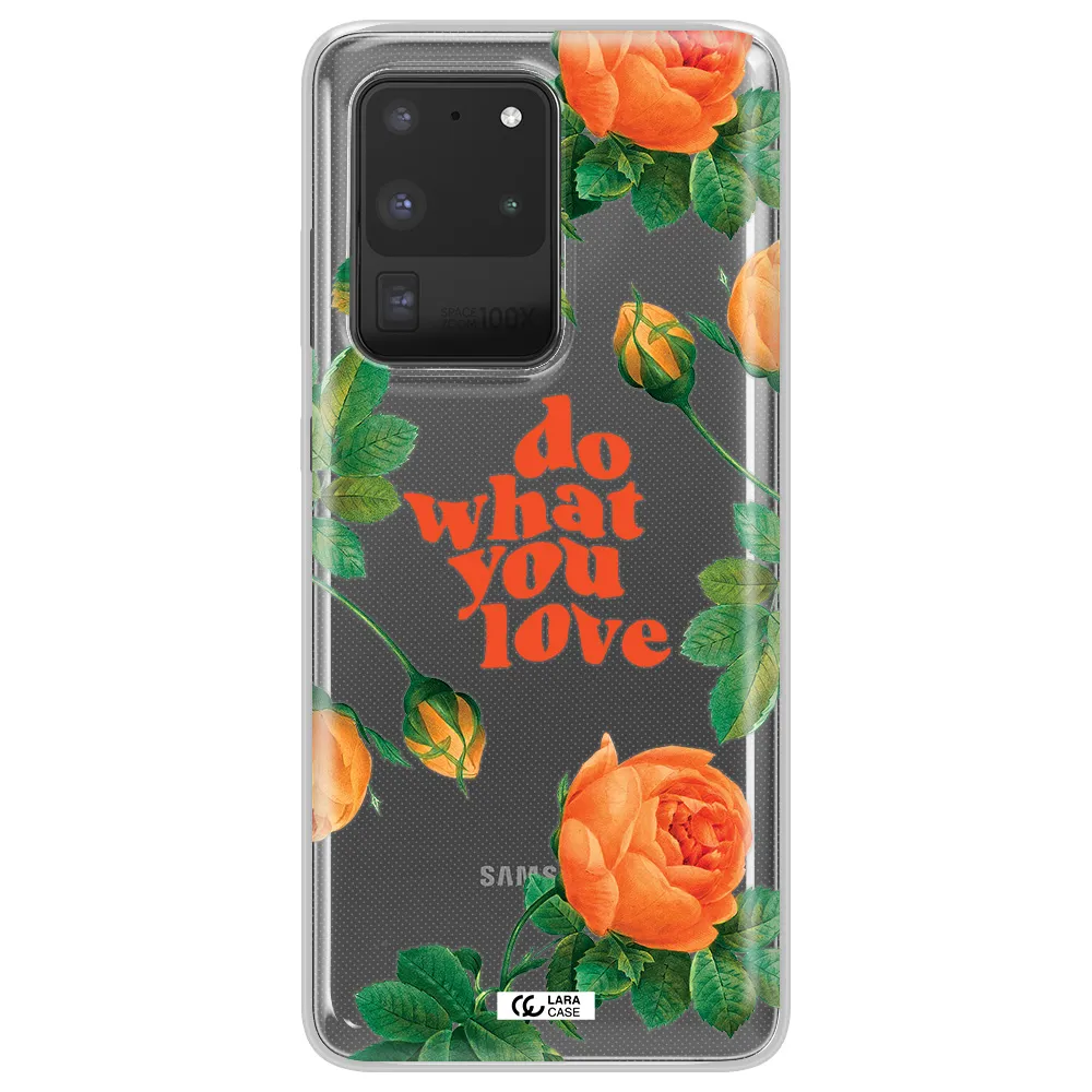 a close up of flowers Samsung S20 Ultra Clear TPU Case