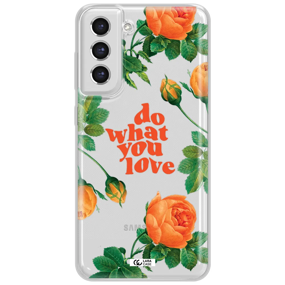 A Close Up Of Flowers Samsung S21 Fe Clear Tpu Case