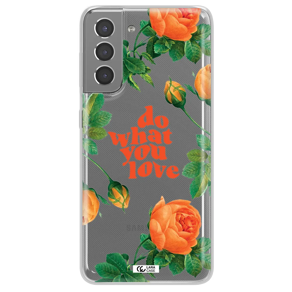 a close up of flowers Samsung S21 Plus Clear TPU Case