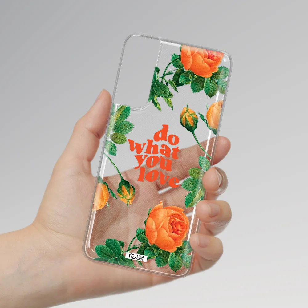 a close up of flowers Samsung S21 Plus Clear TPU Case