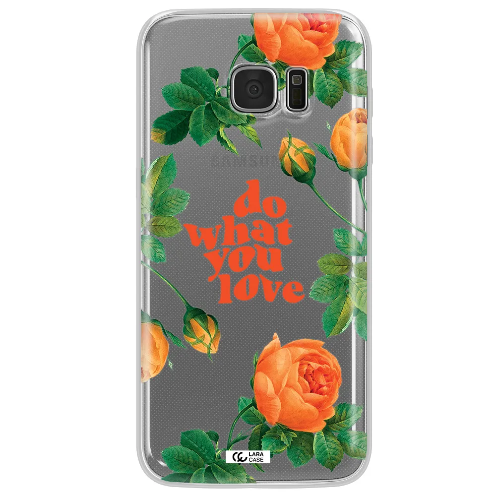 a close up of flowers Samsung S7 Edge Clear TPU Case
