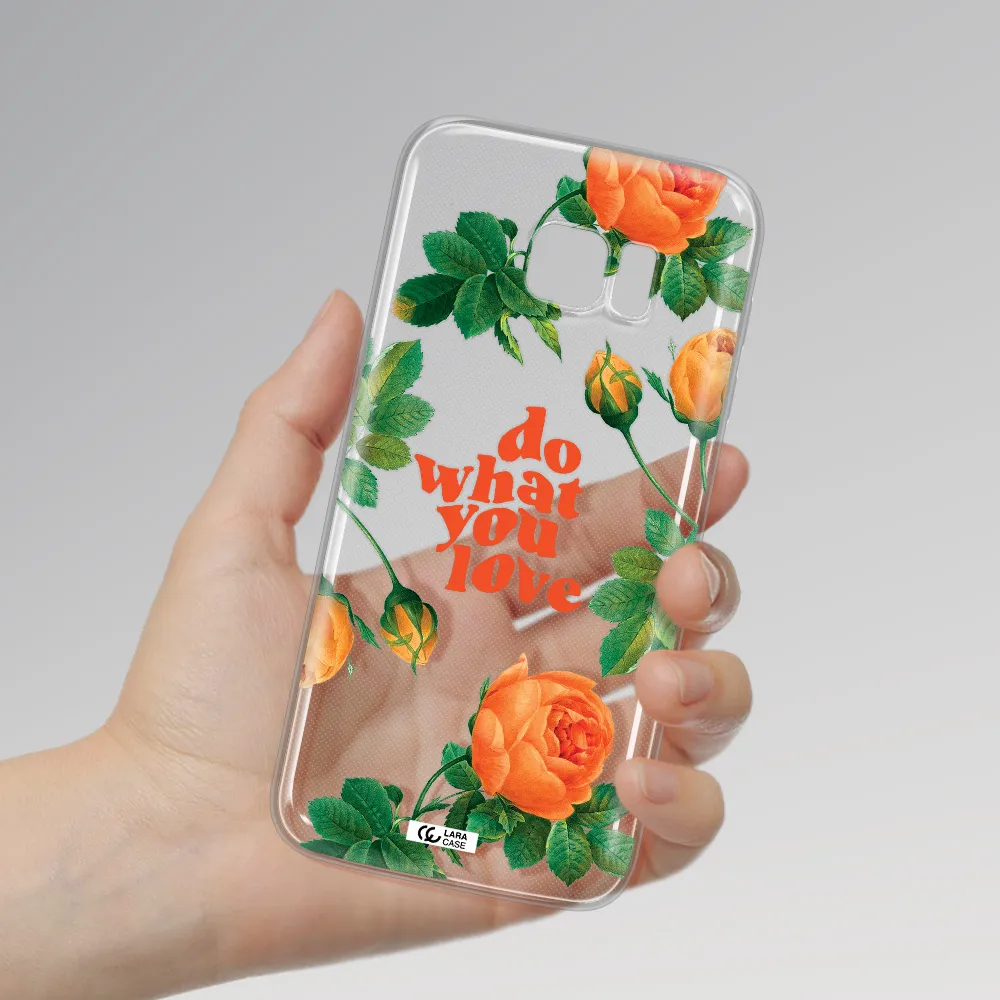 a close up of flowers Samsung S7 Edge Clear TPU Case