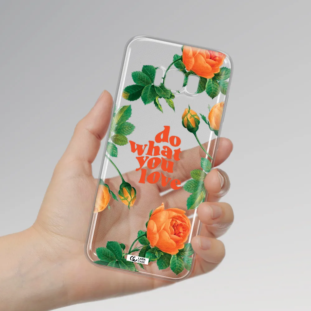 a close up of flowers Samsung S8 Clear TPU Case