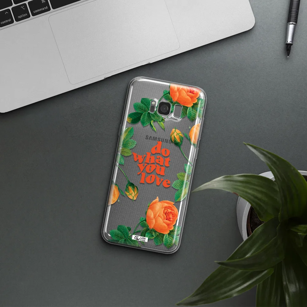 a close up of flowers Samsung S8 Clear TPU Case