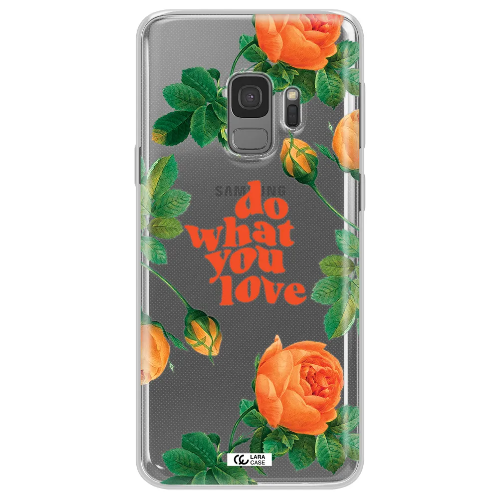 a close up of flowers Samsung S9 Clear TPU Case