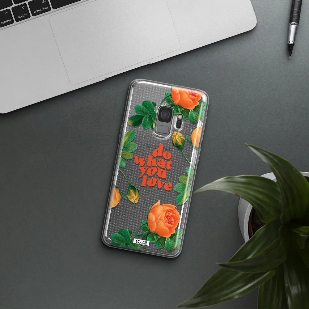 a close up of flowers Samsung S9 Clear TPU Case