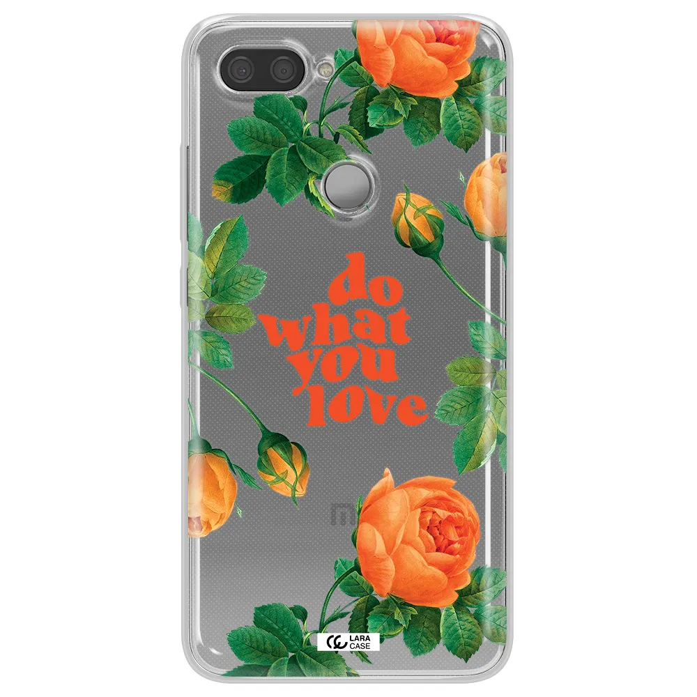 a close up of flowers Xiaomi Mi 8 Lite Clear TPU Case