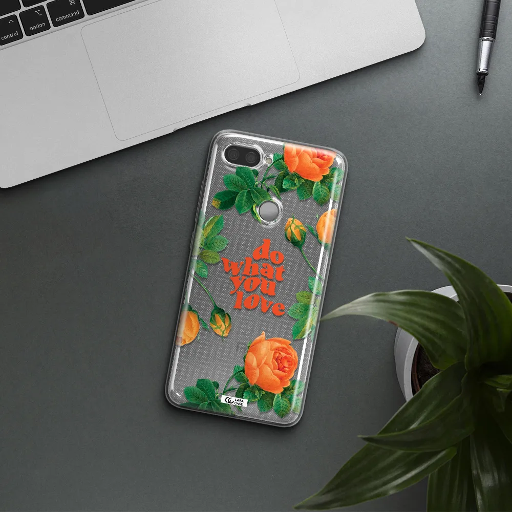 a close up of flowers Xiaomi Mi 8 Lite Clear TPU Case