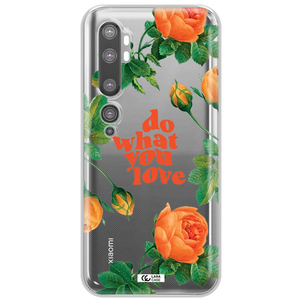 a close up of flowers Xiaomi Mi Note 10 Clear TPU Case