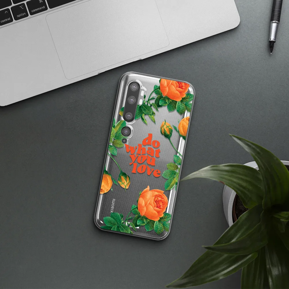 a close up of flowers Xiaomi Mi Note 10 Clear TPU Case
