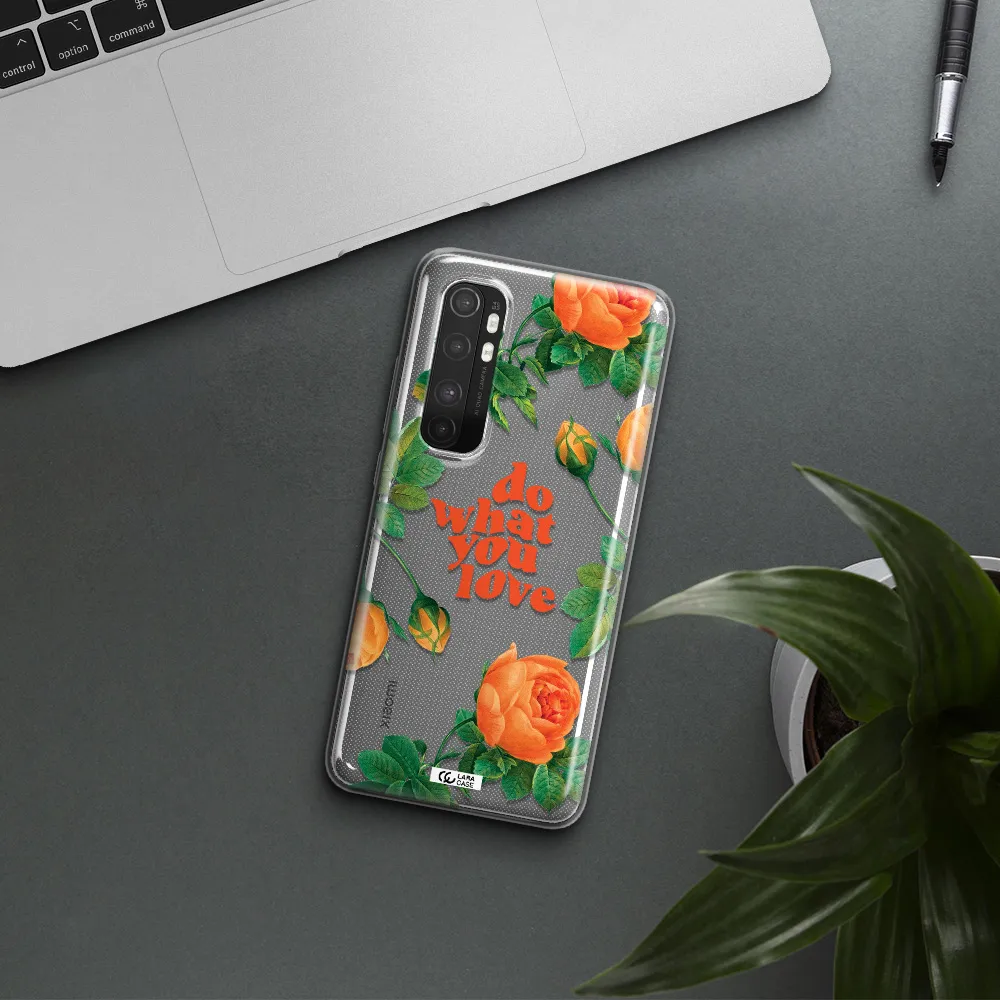 a close up of flowers Xiaomi Mi Note 10 Lite Clear TPU Case