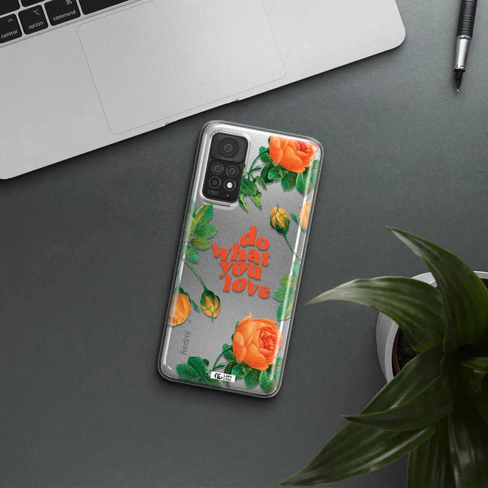 a close up of flowers Xiaomi Note 11 Pro Clear TPU Case