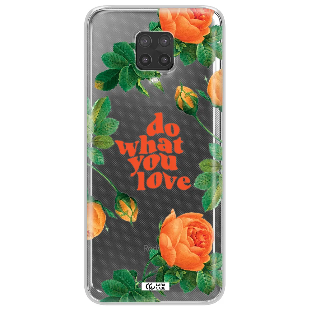 a close up of flowers Xiaomi Note 9 Pro Clear TPU Case